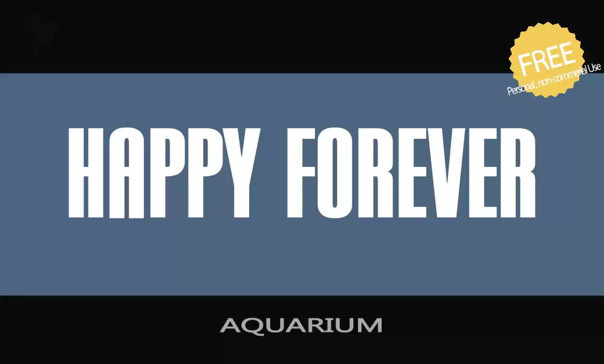 Font Sample of AQUARIUM