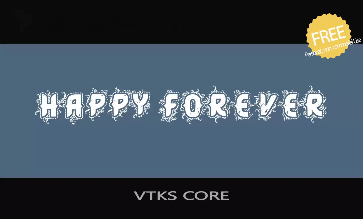 「VTKS-CORE」字体效果图