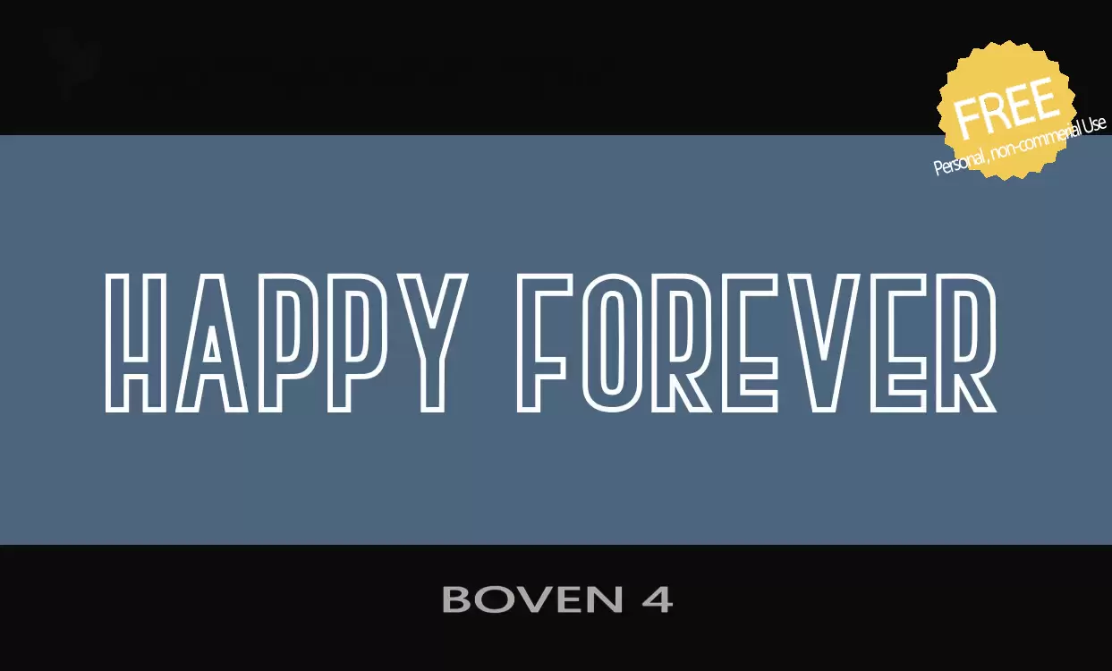 Font Sample of BOVEN-4