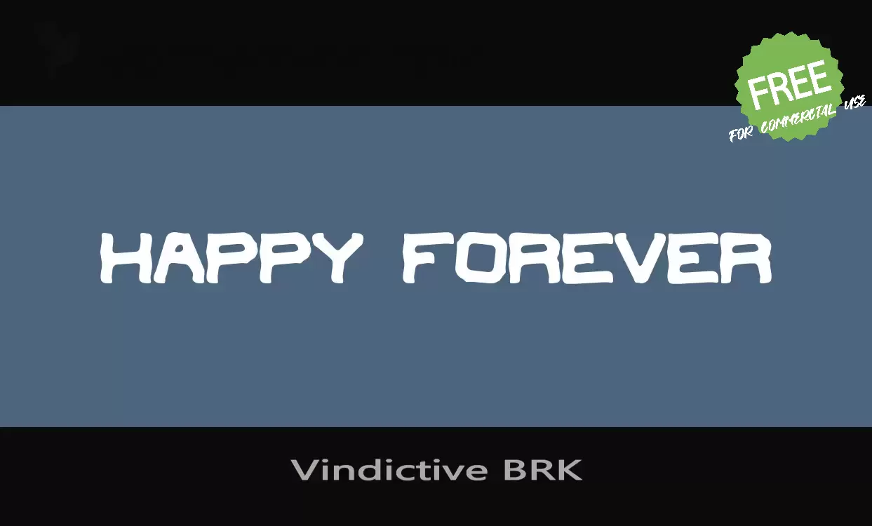 Font Sample of Vindictive-BRK