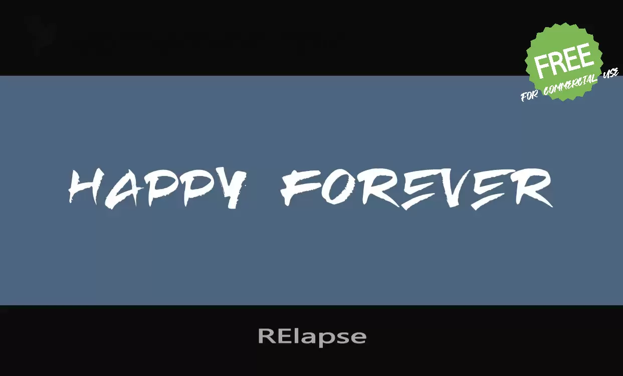 「RElapse」字体效果图