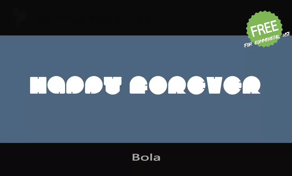 Font Sample of Bola