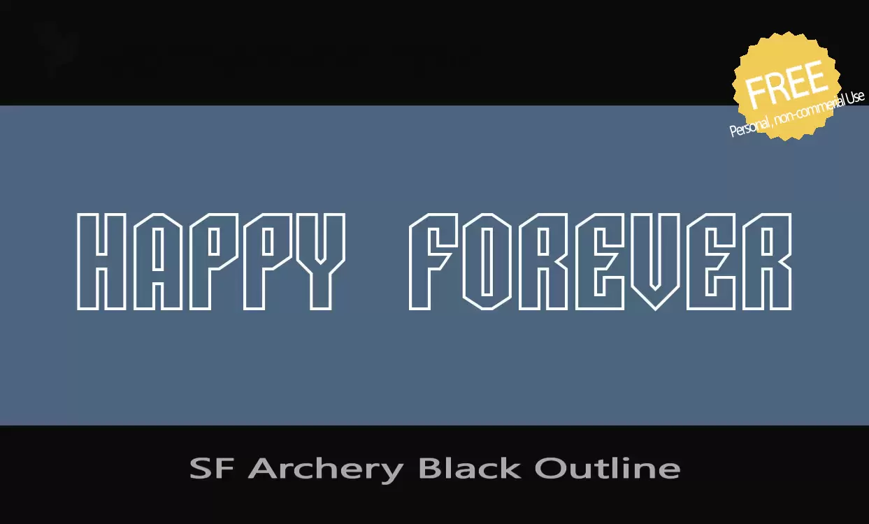 Font Sample of SF-Archery-Black-Outline