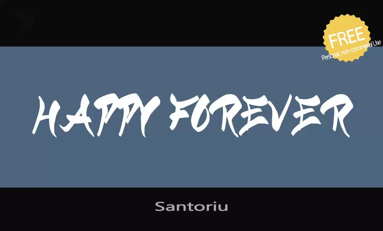 Font Sample of Santoriu