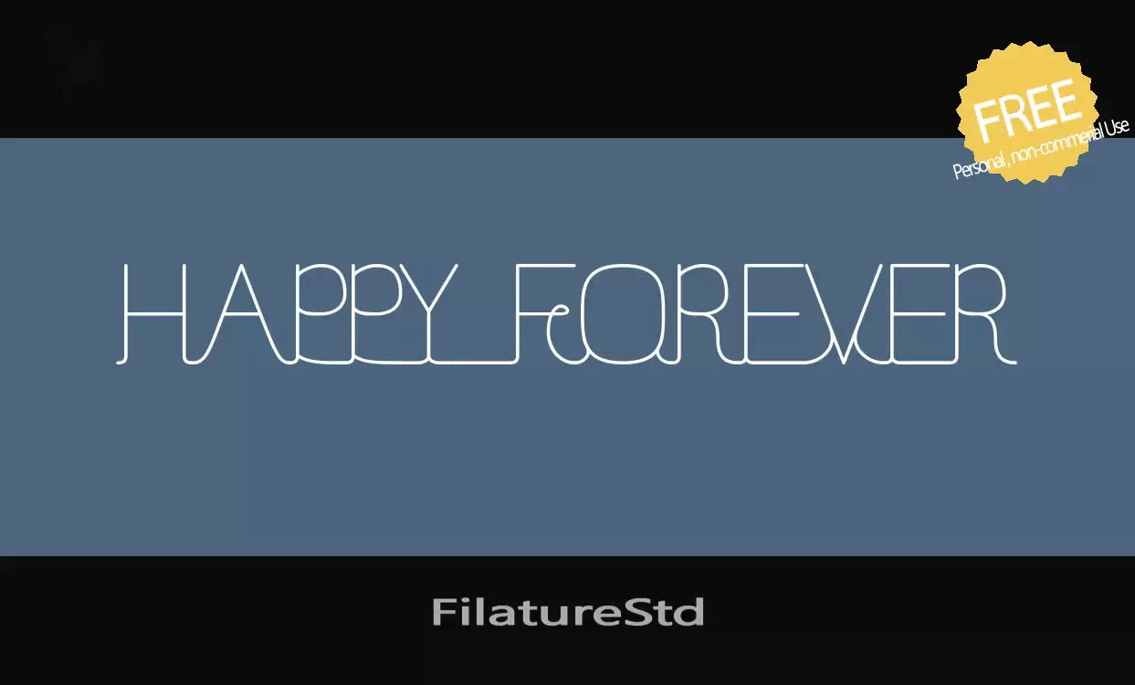 Font Sample of FilatureStd