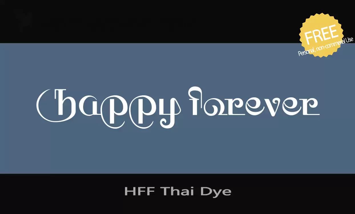 Font Sample of HFF-Thai-Dye