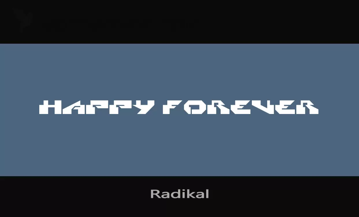 Font Sample of Radikal