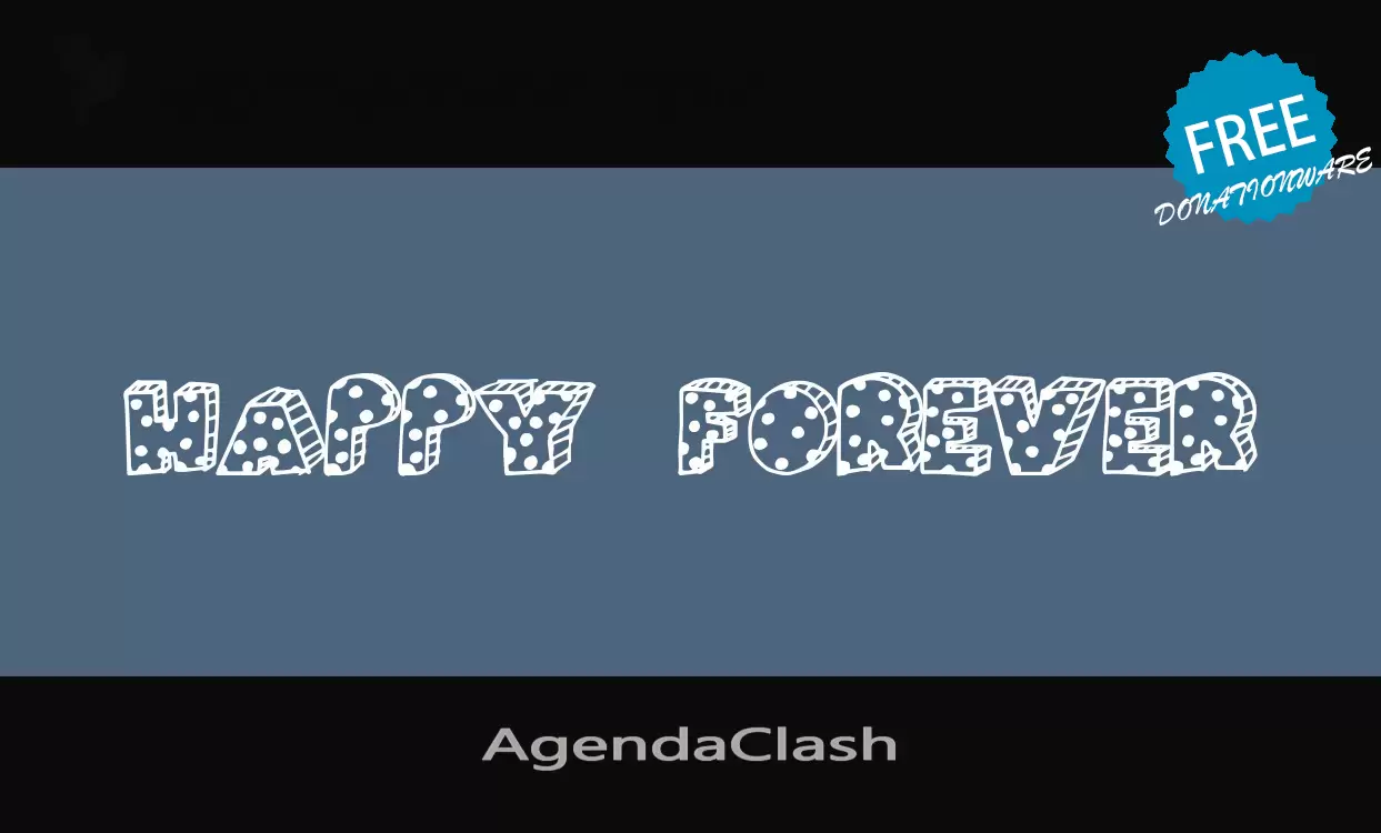 Font Sample of AgendaClash