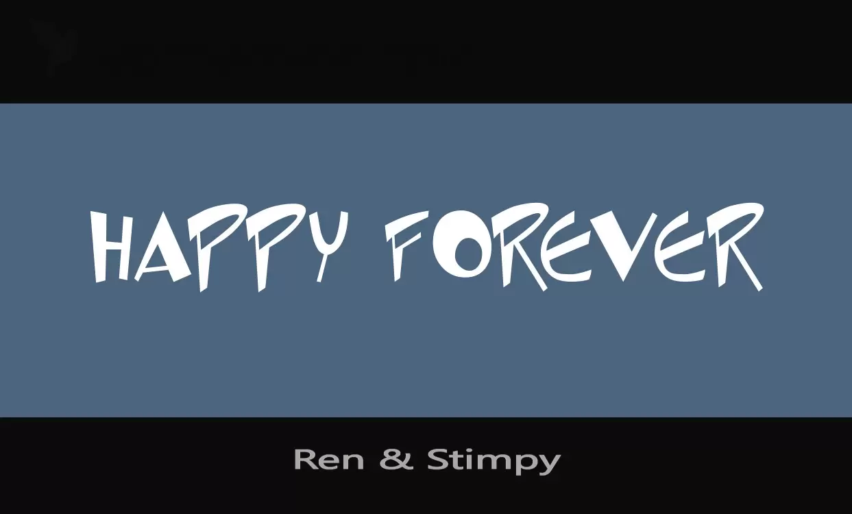 Font Sample of Ren-&-Stimpy