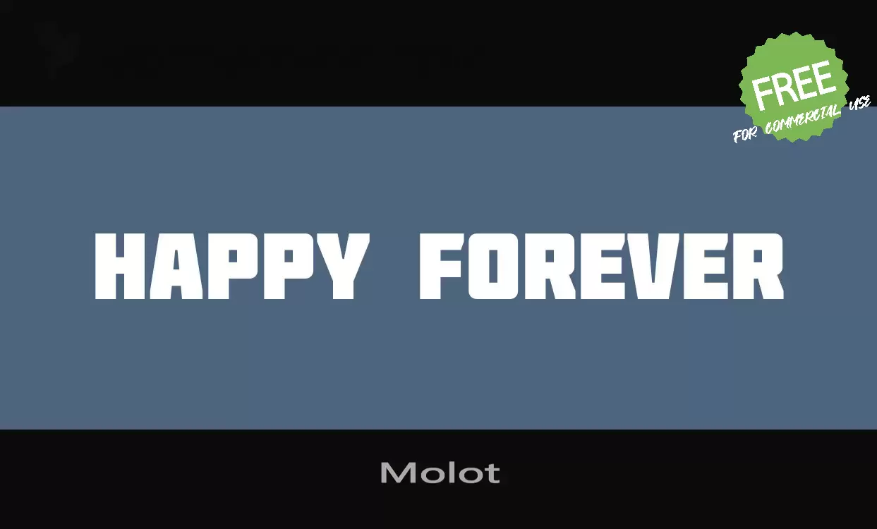 Font Sample of Molot