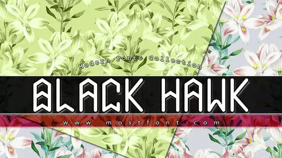 Typographic Design of Black-Hawk