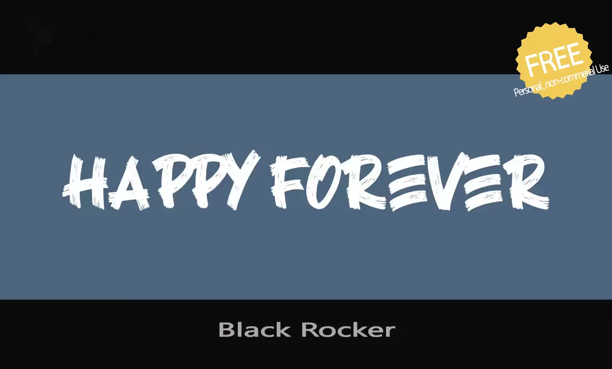 Font Sample of Black-Rocker