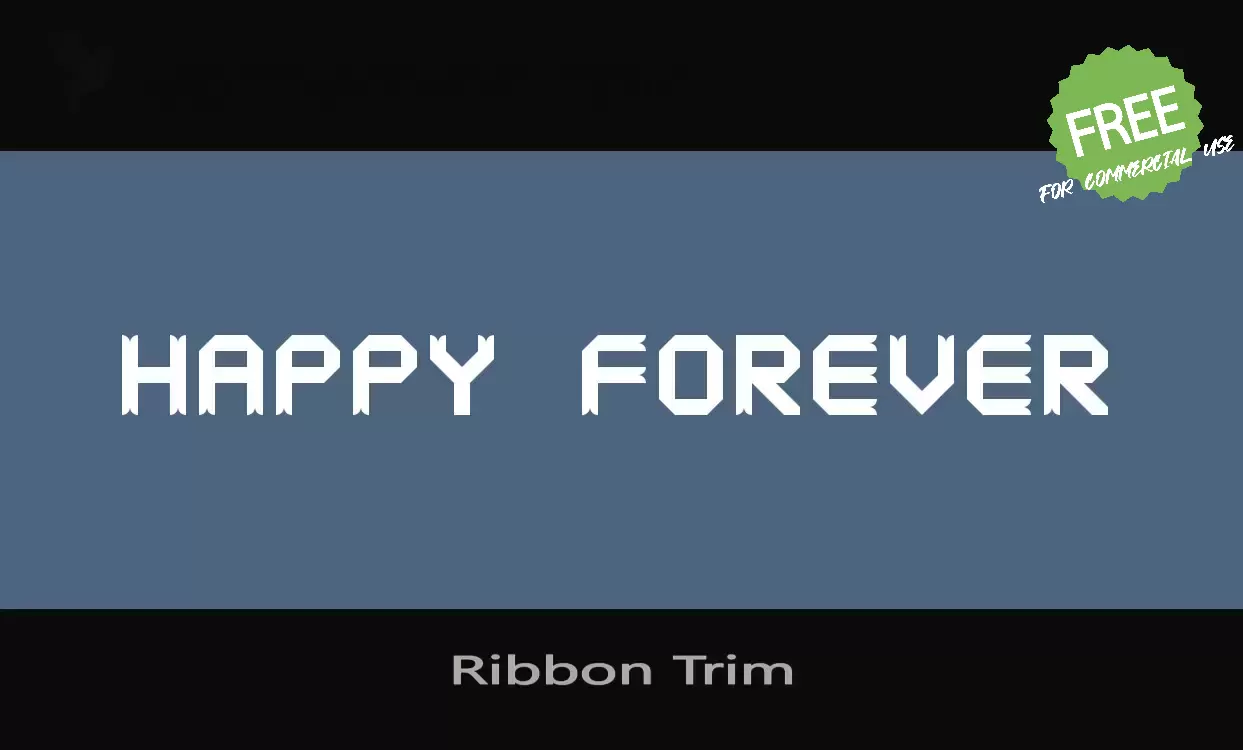 「Ribbon Trim」字体效果图