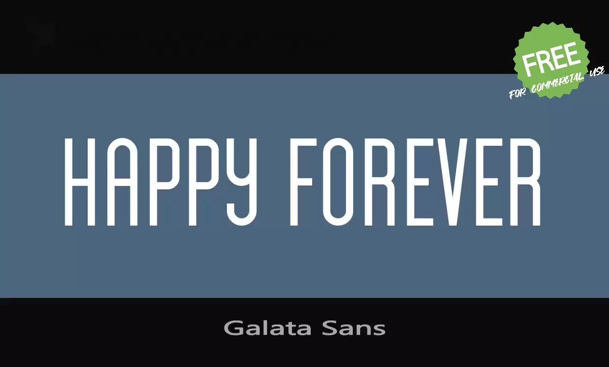 Sample of Galata Sans