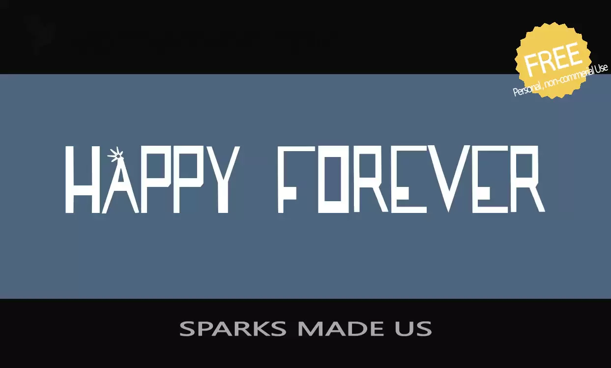 Font Sample of SPARKS-MADE-US