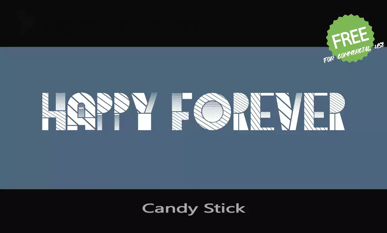 Font Sample of Candy-Stick