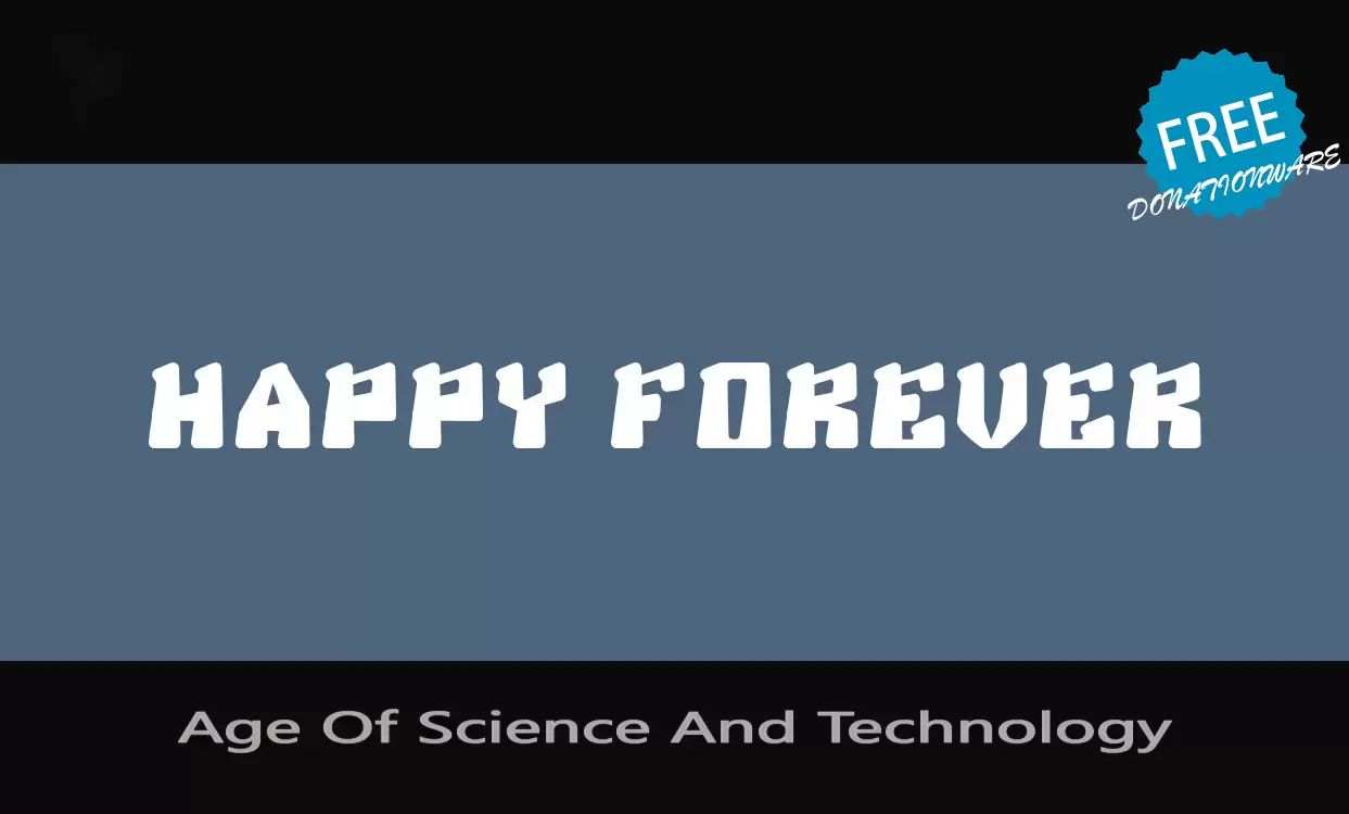 Font Sample of Age-Of-Science-And-Technology