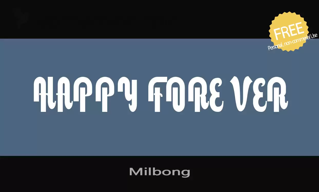 「Milbong」字体效果图