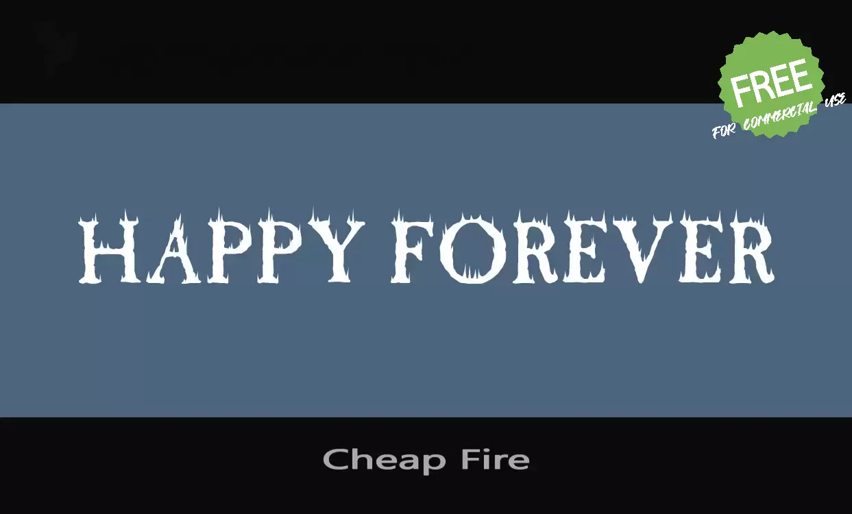 Font Sample of Cheap-Fire