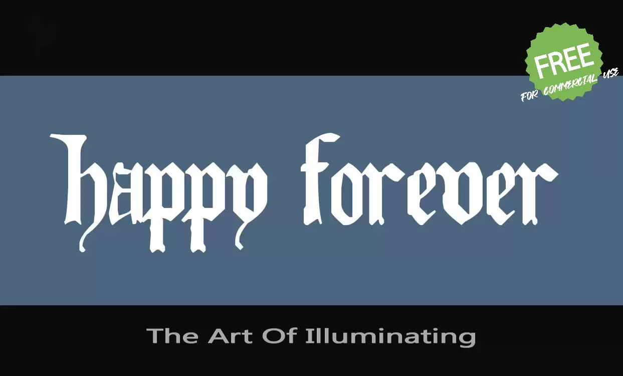 「The Art Of Illuminating」字体效果图