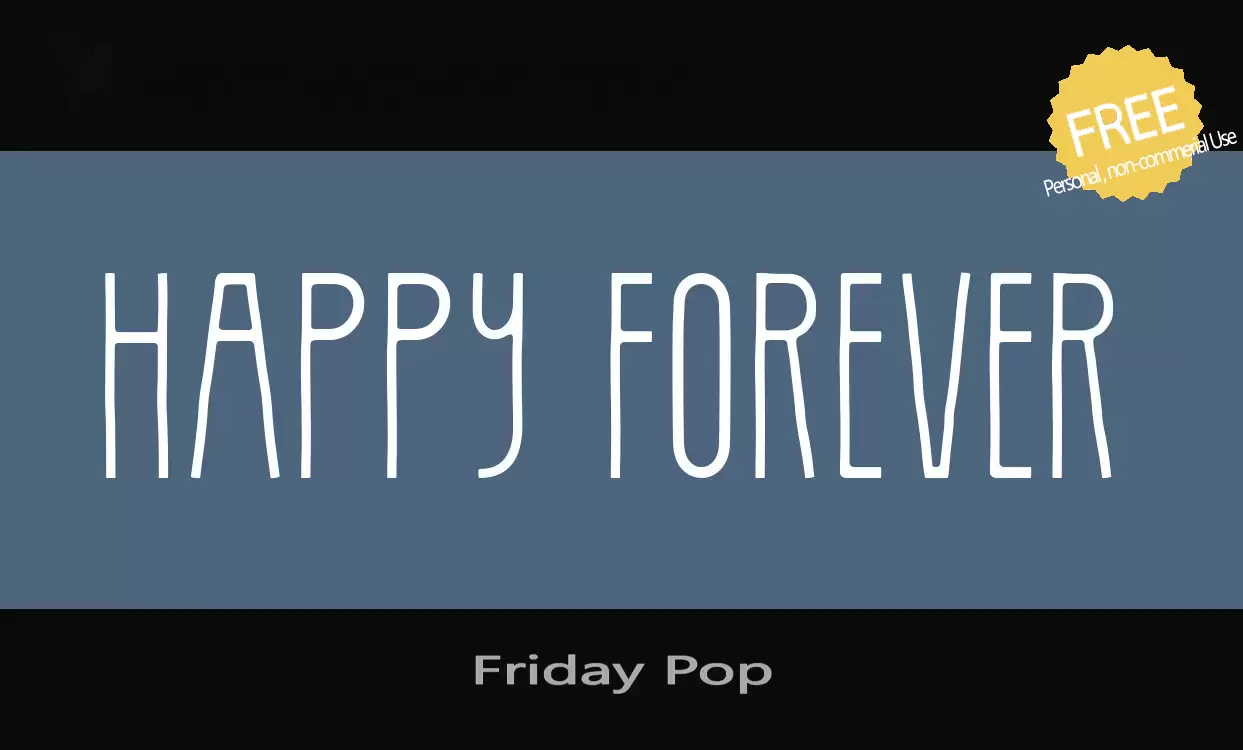 「Friday-Pop」字体效果图