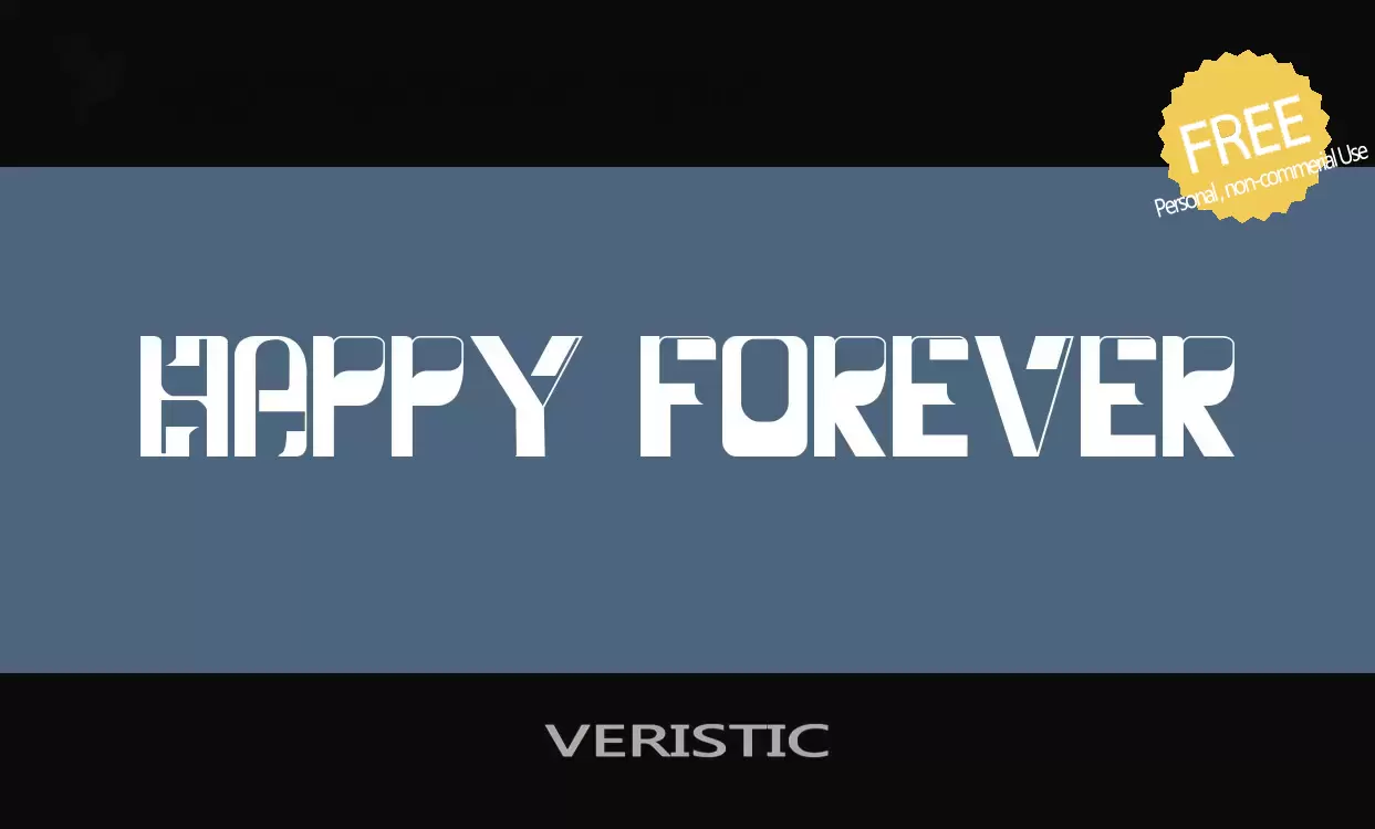 Font Sample of VERISTIC