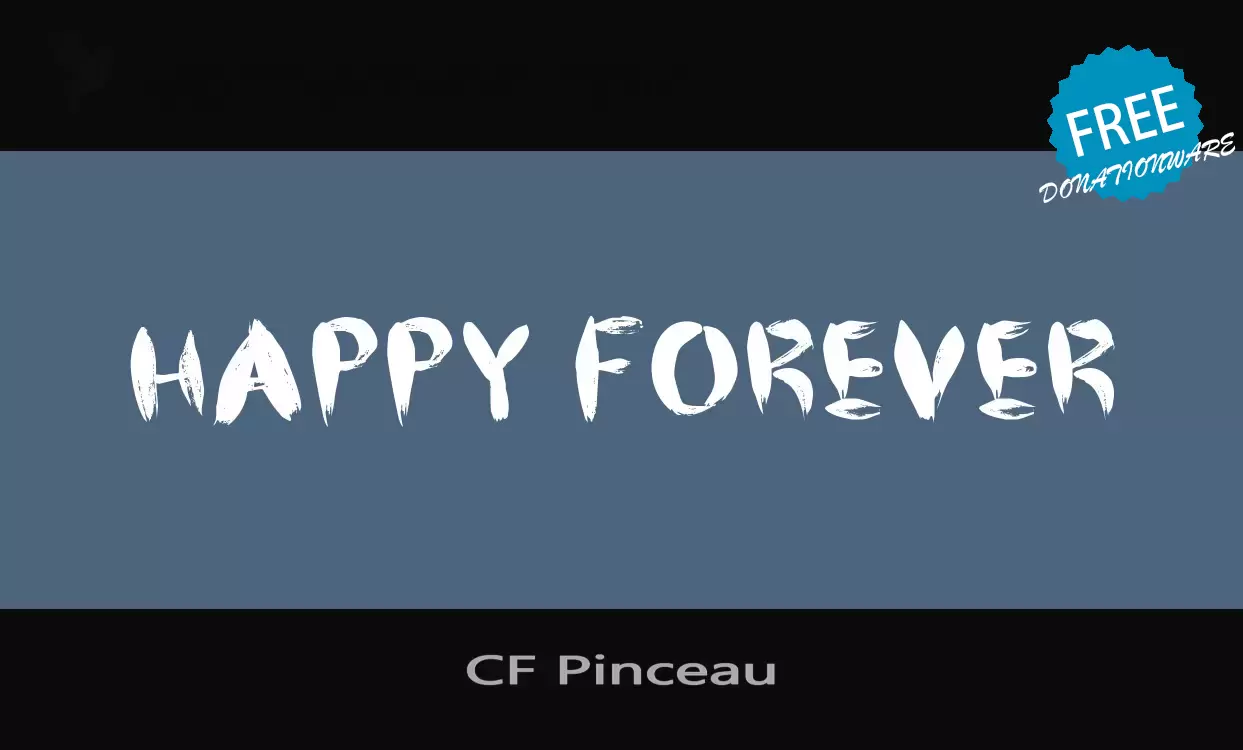 「CF-Pinceau」字体效果图