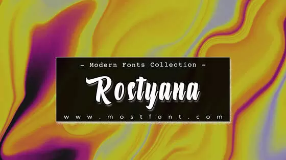 「Rostyana」字体排版样式