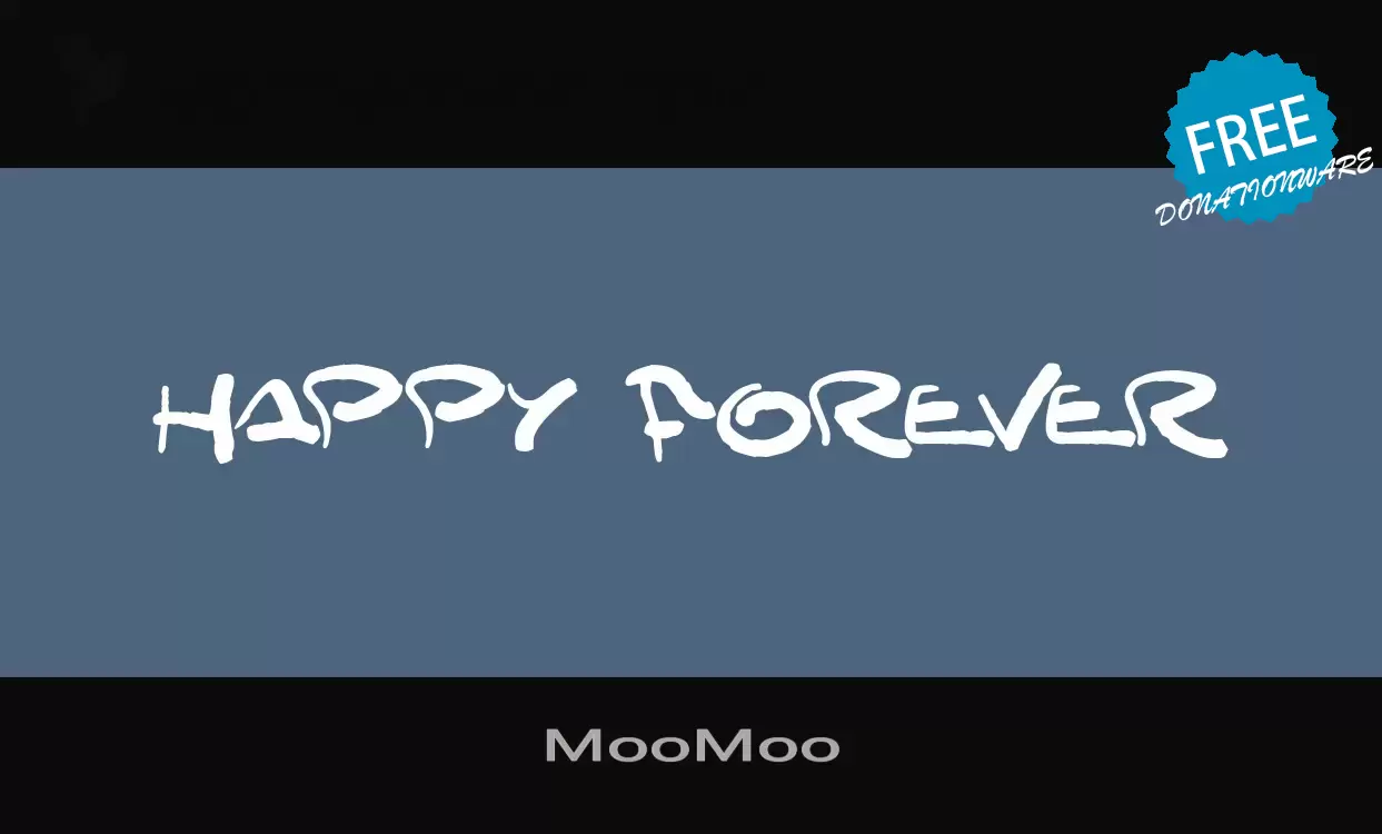 Font Sample of MooMoo