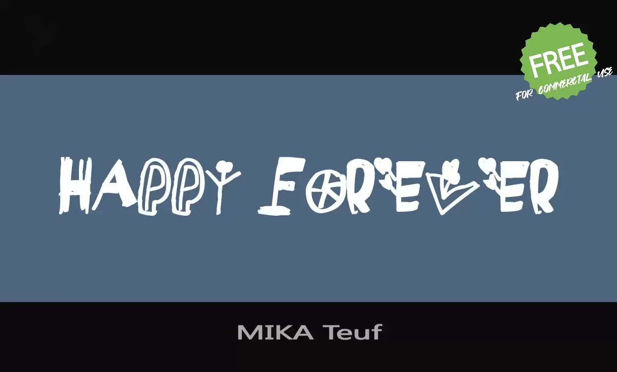 Font Sample of MIKA-Teuf