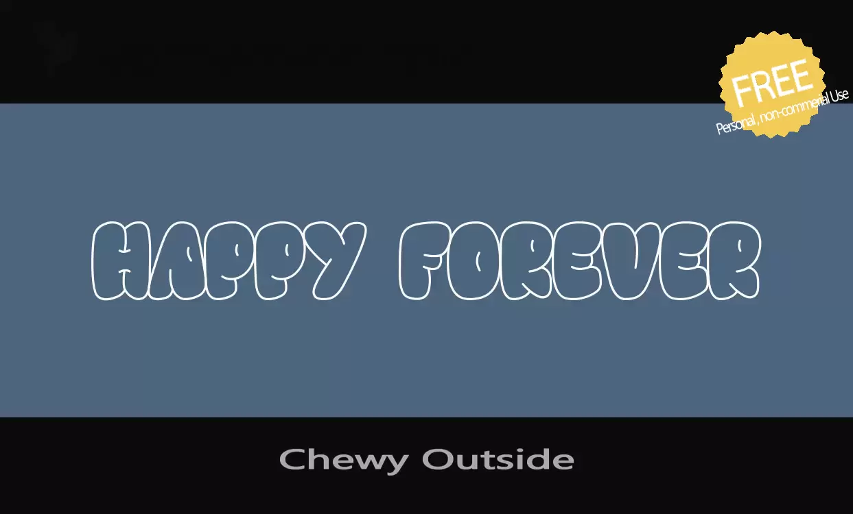 Font Sample of Chewy-Outside