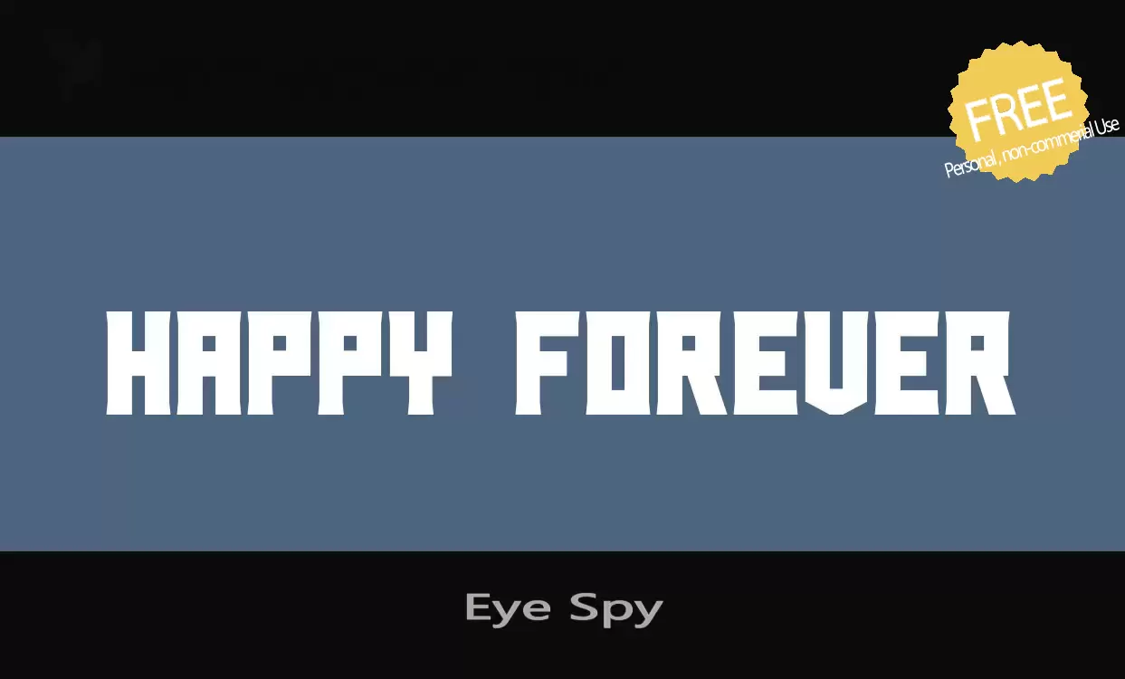 Font Sample of Eye-Spy