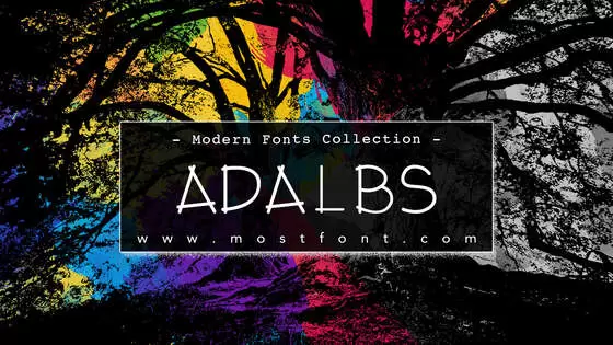 「ADALBS」字体排版图片