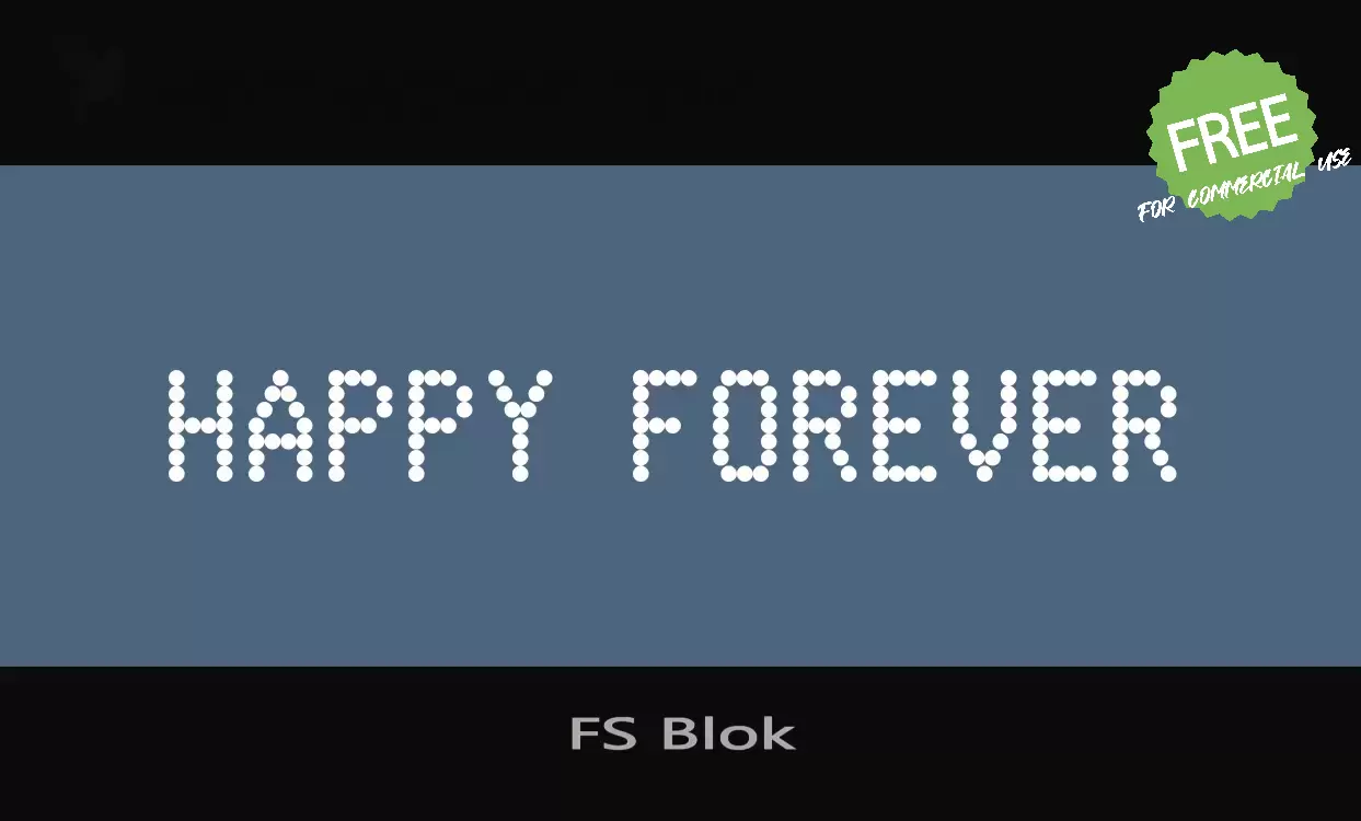 Font Sample of FS-Blok