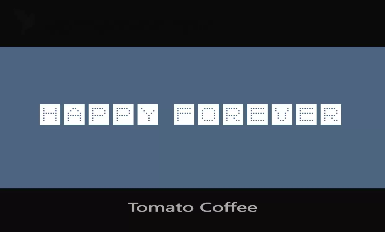 Font Sample of Tomato-Coffee