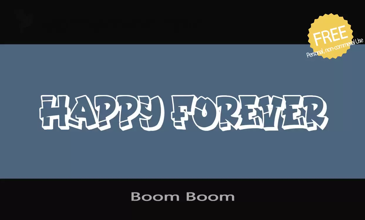 Font Sample of Boom-Boom