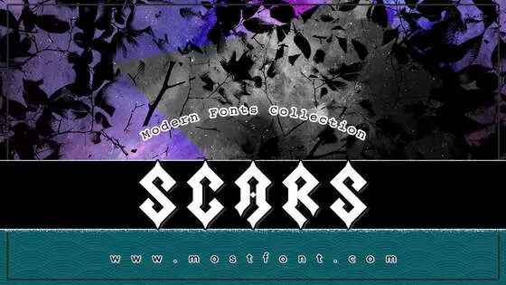 「Scars」字体排版图片