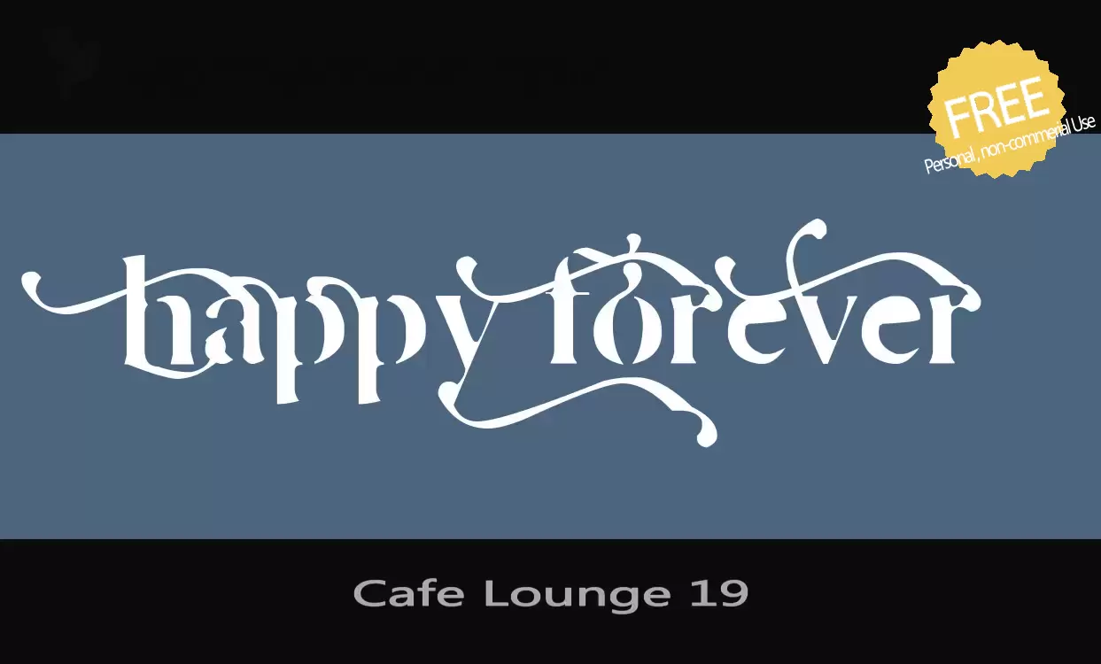 「Cafe-Lounge-19」字体效果图