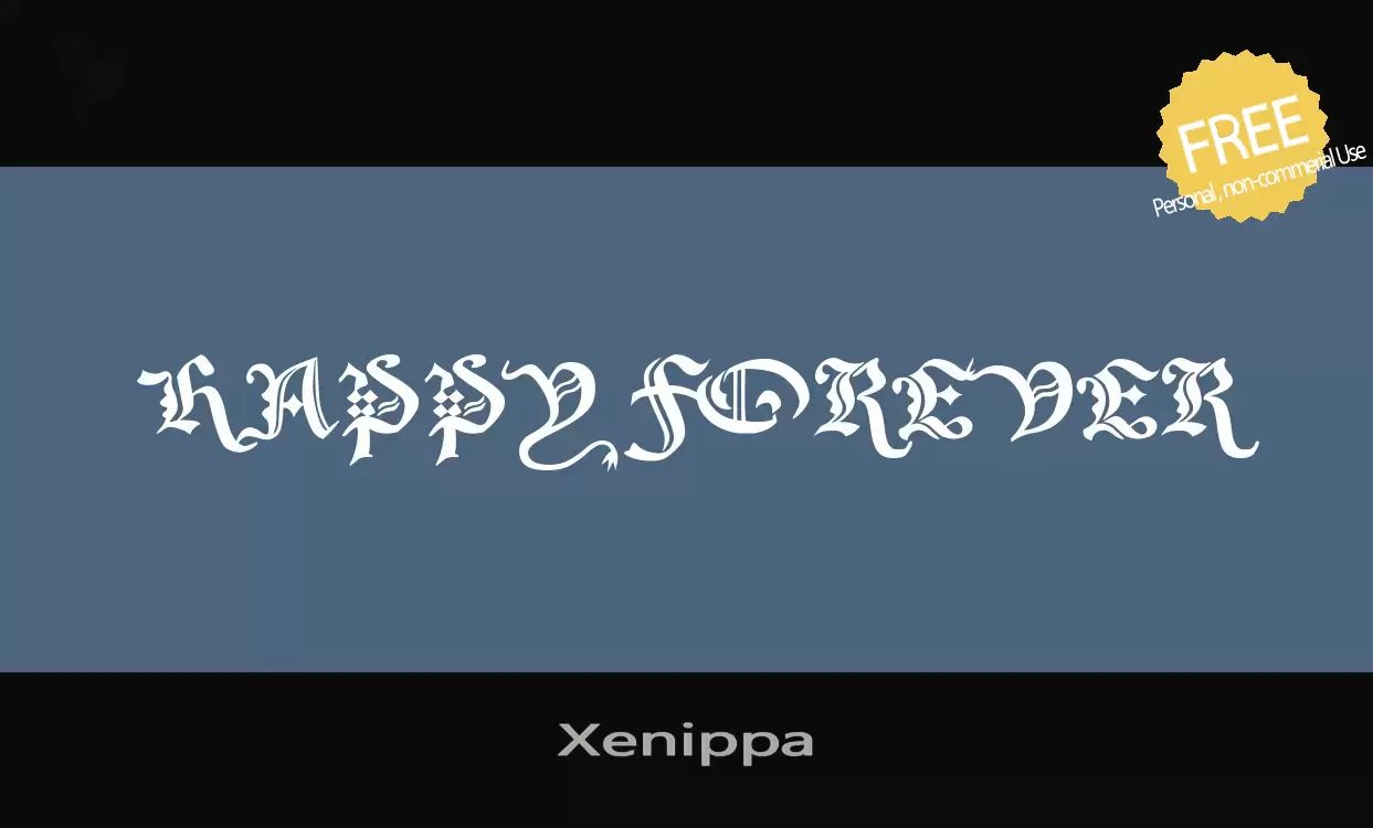 Font Sample of Xenippa