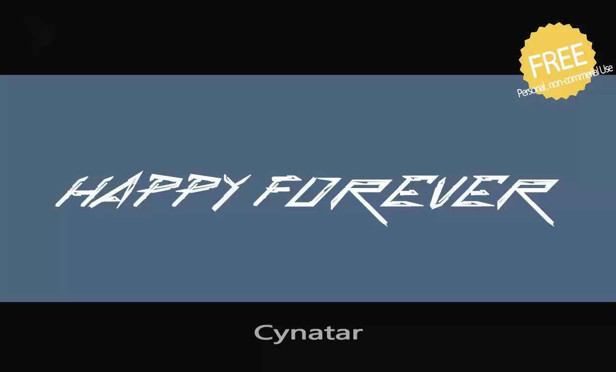 Font Sample of Cynatar