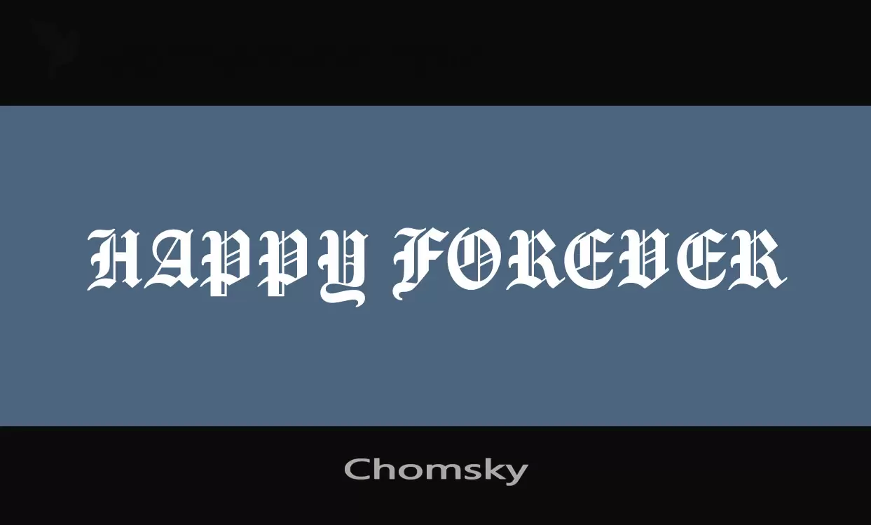 Font Sample of Chomsky