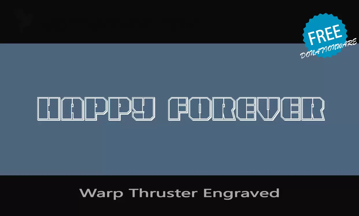 「Warp-Thruster-Engraved」字体效果图