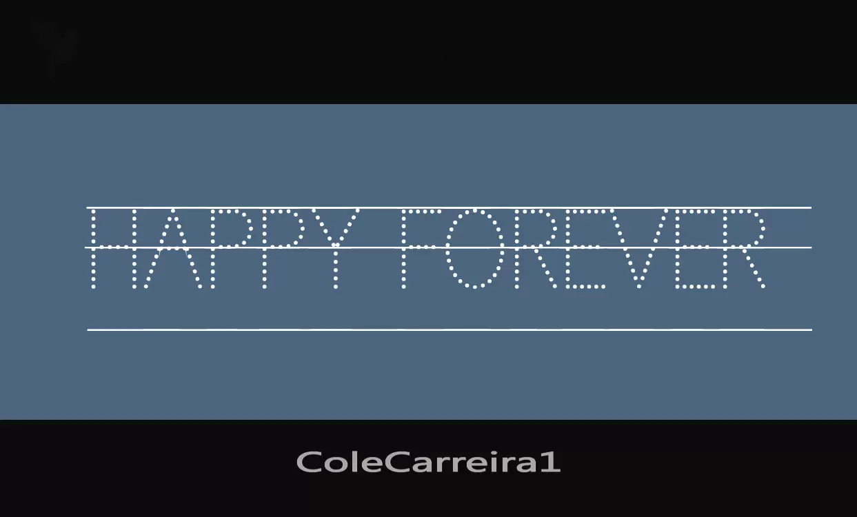 Font Sample of ColeCarreira1