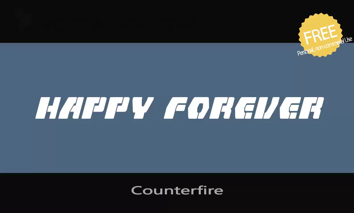 「Counterfire」字体效果图