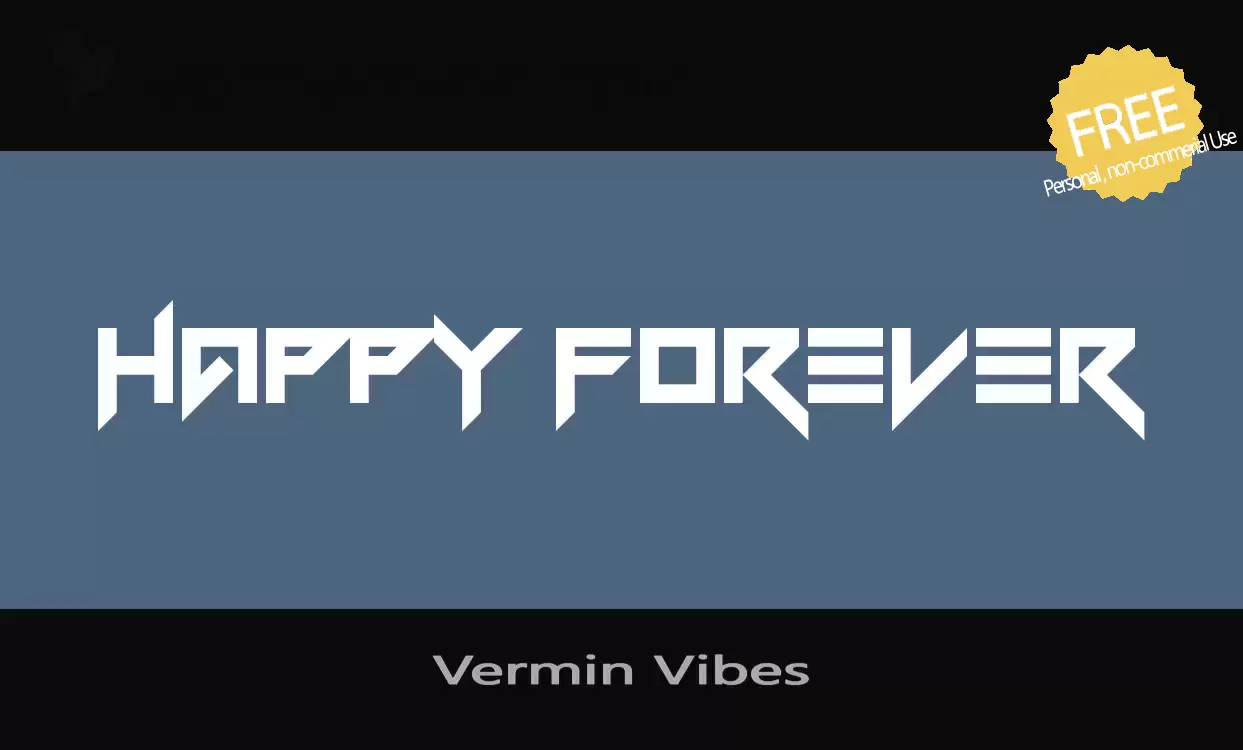 「Vermin-Vibes」字体效果图