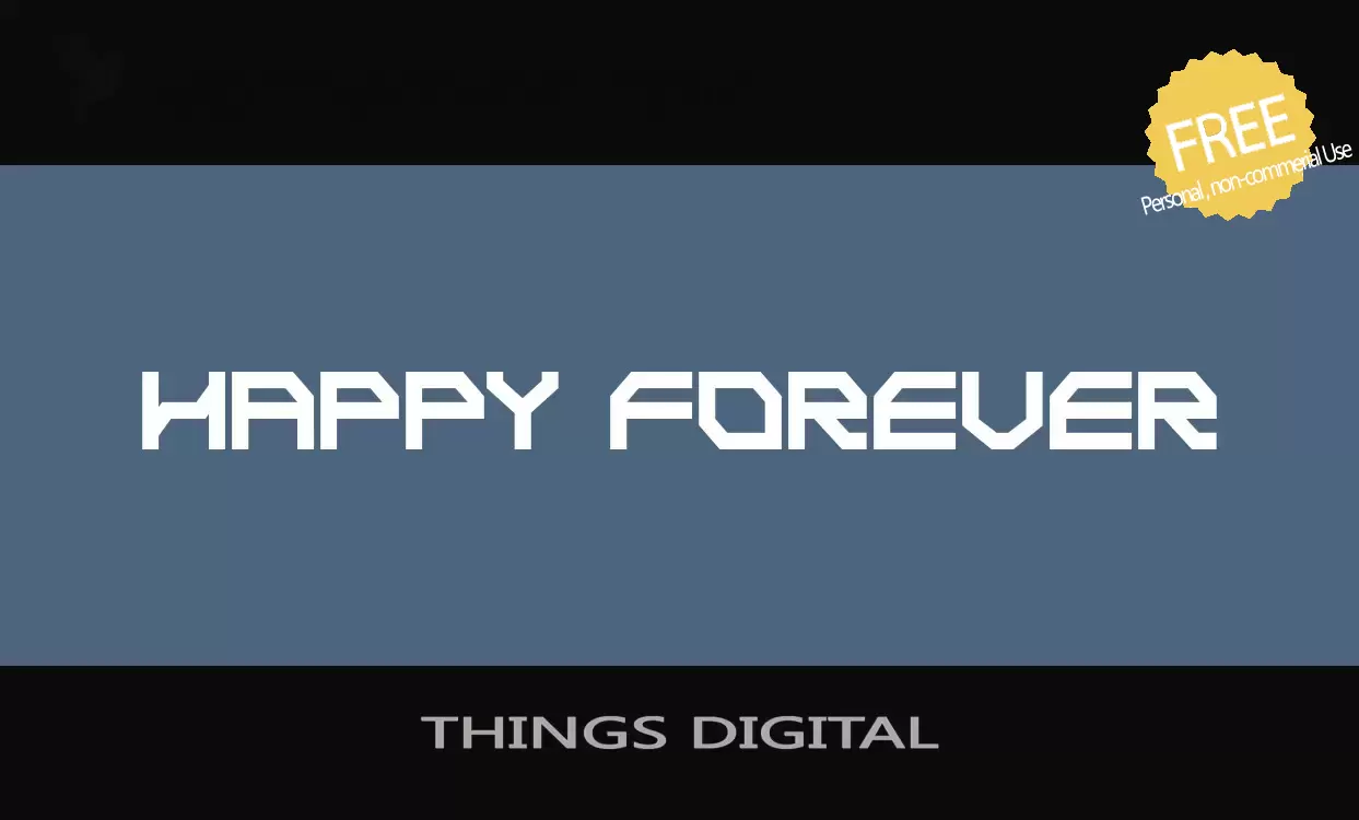 Font Sample of THINGS-DIGITAL