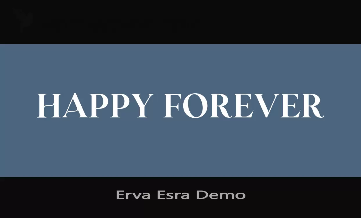 「Erva-Esra-Demo」字体效果图