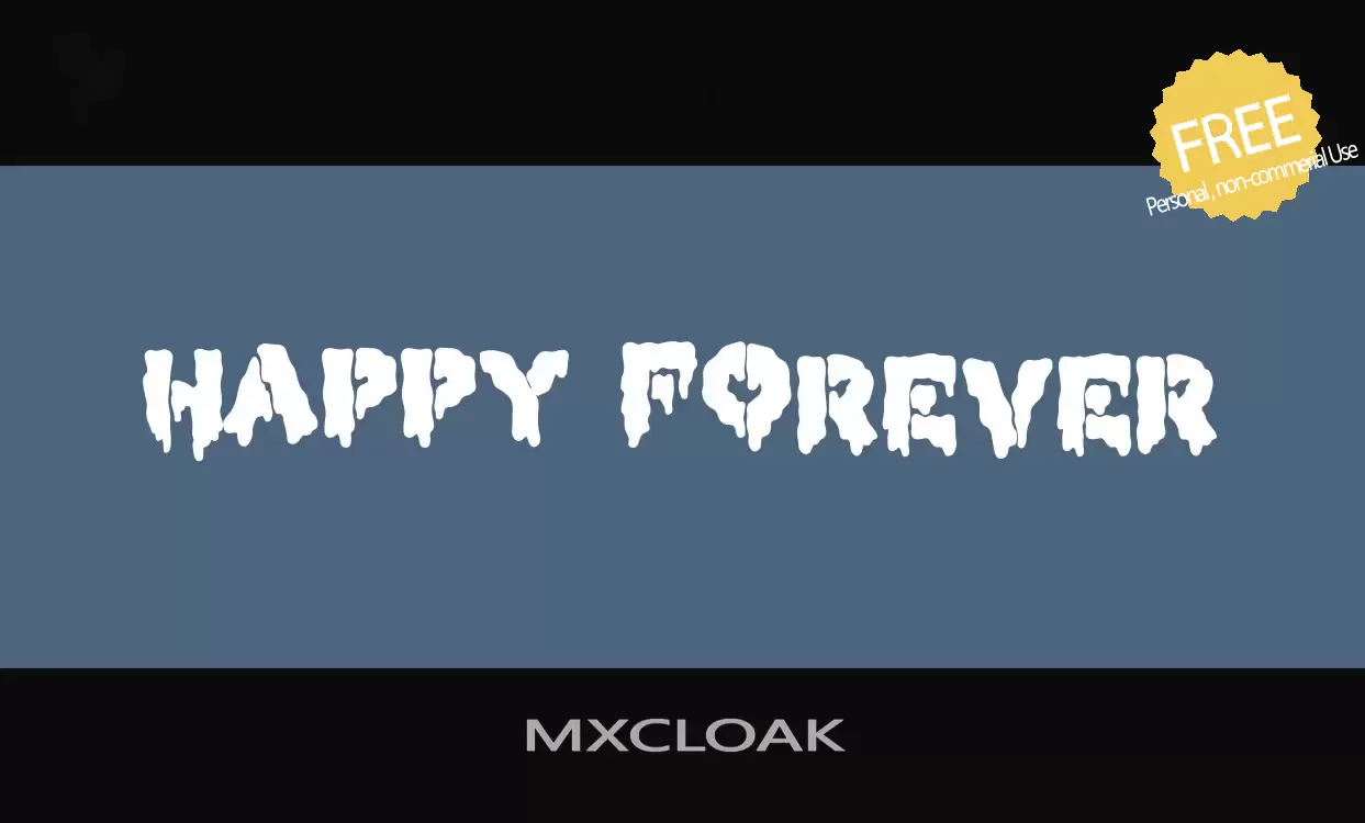 Font Sample of MXCLOAK