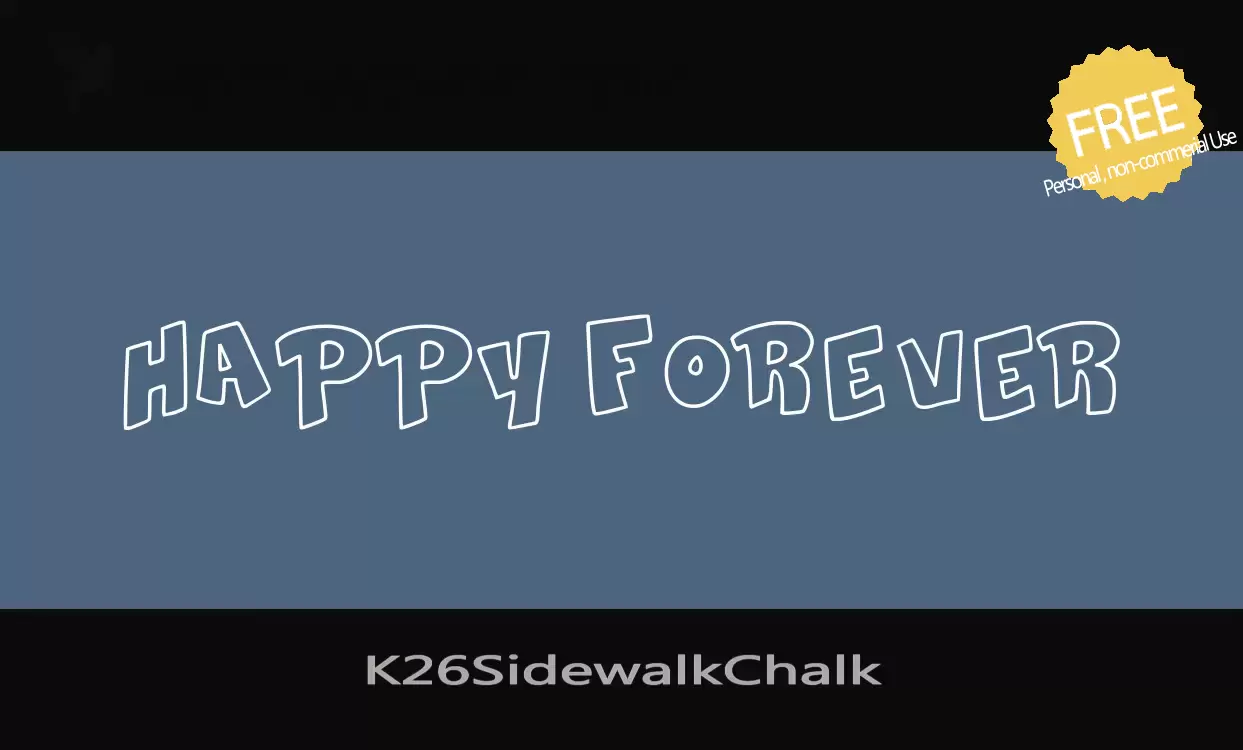 Font Sample of K26SidewalkChalk