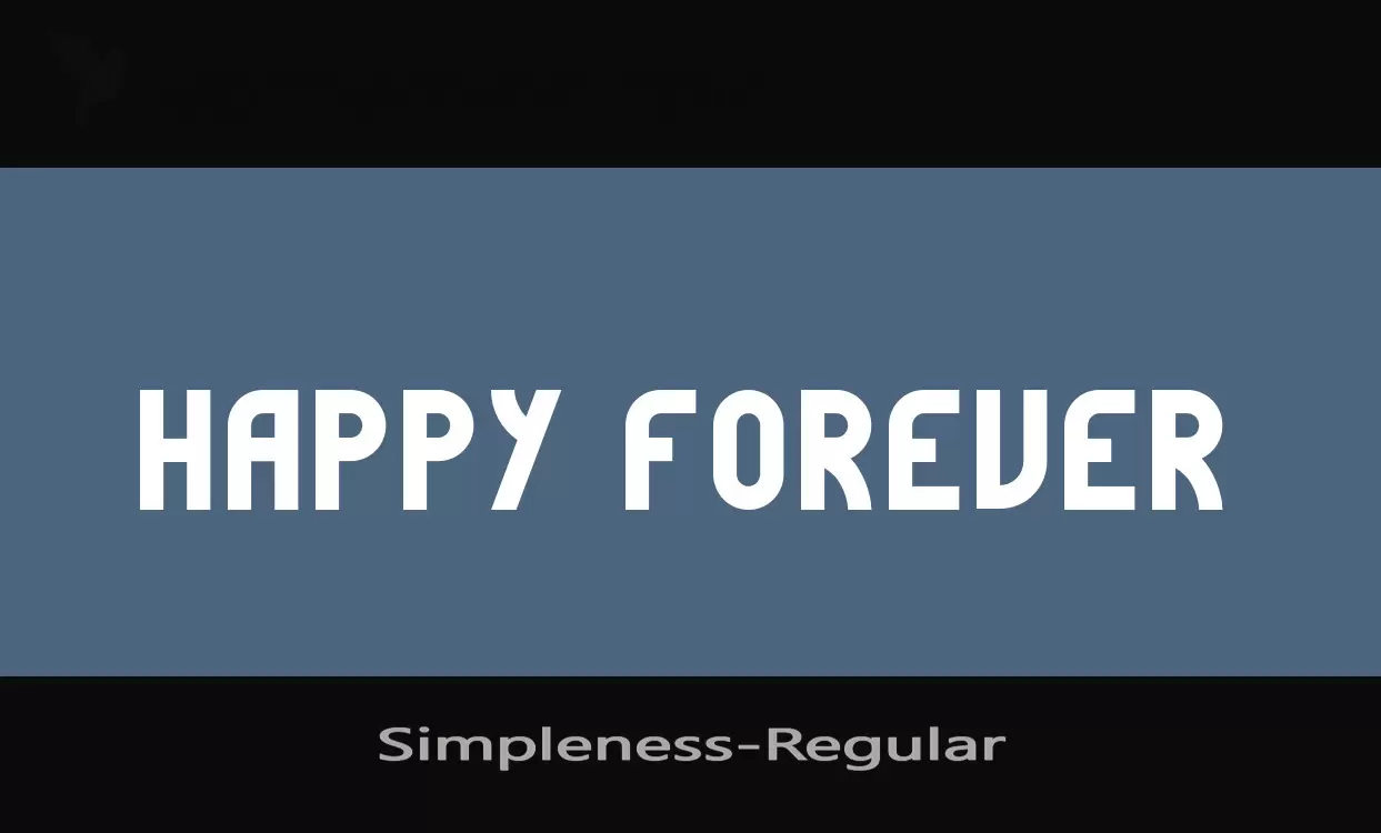 Font Sample of Simpleness-Regular